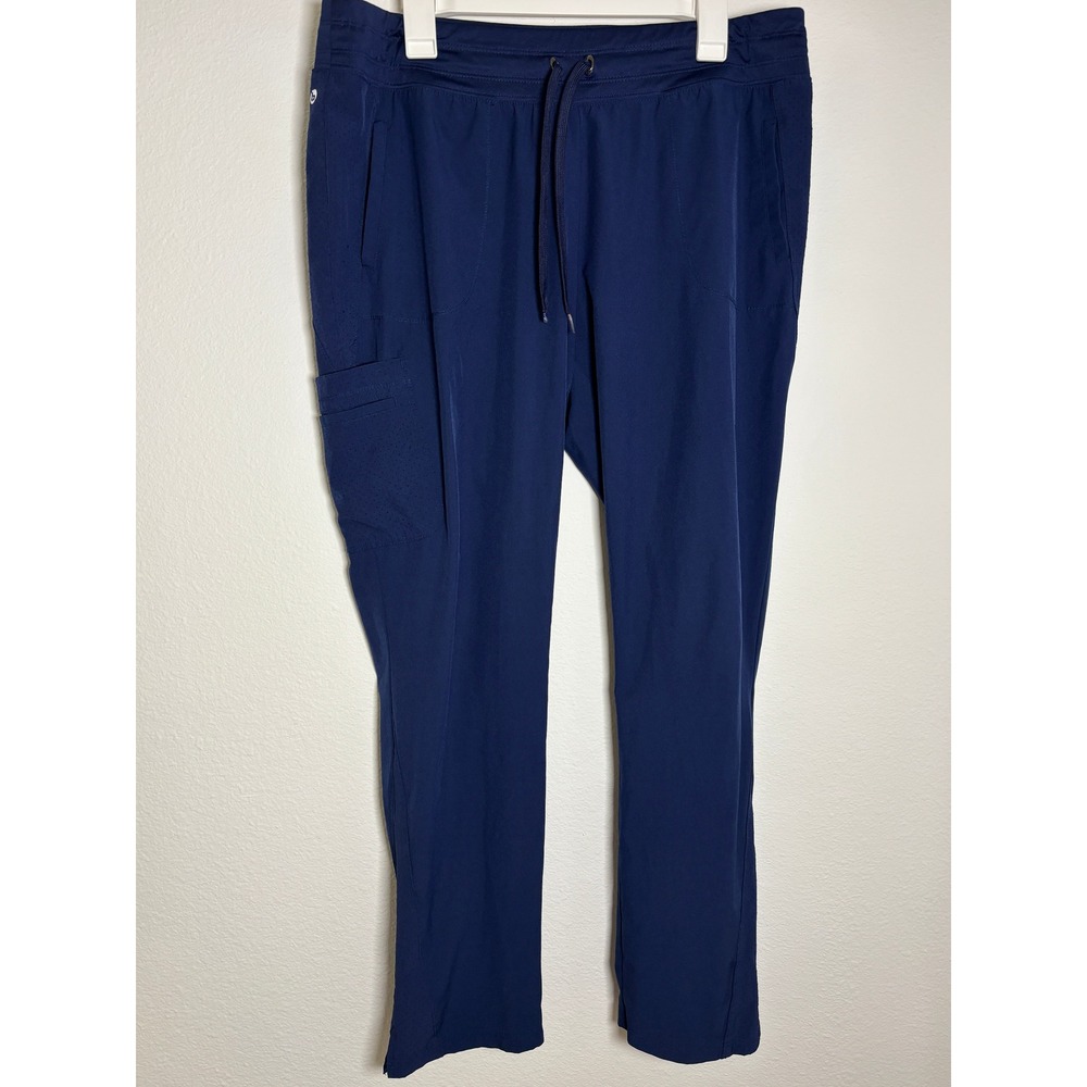Barco One Navy Blue Scrub Pants Mens Large 4-Pocket Jogger Drawstring Medical L